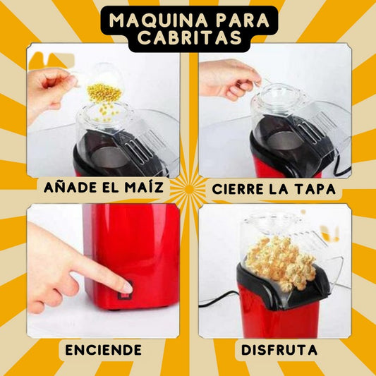 Máquina para hacer cabritas con aire caliente – Palomitas saludables y fáciles