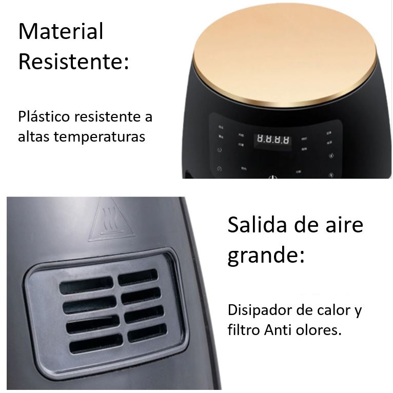 Freidora Sin Aceite Merlot Yum S-18 – Cocina Saludable, Crujiente y Sin Grasa