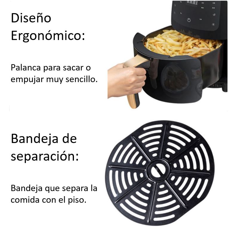 Freidora Sin Aceite Merlot Yum S-18 – Cocina Saludable, Crujiente y Sin Grasa