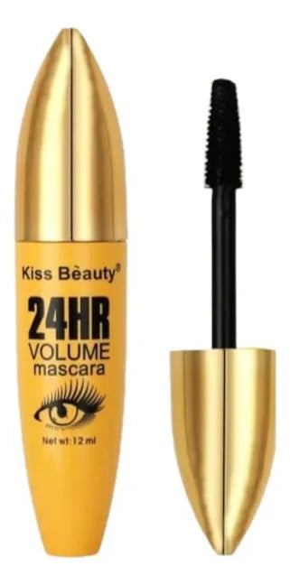 Kit Maquillaje Kiss Beauty 24 HR – Máscara Voluminizadora + Lápiz Delineador Negro