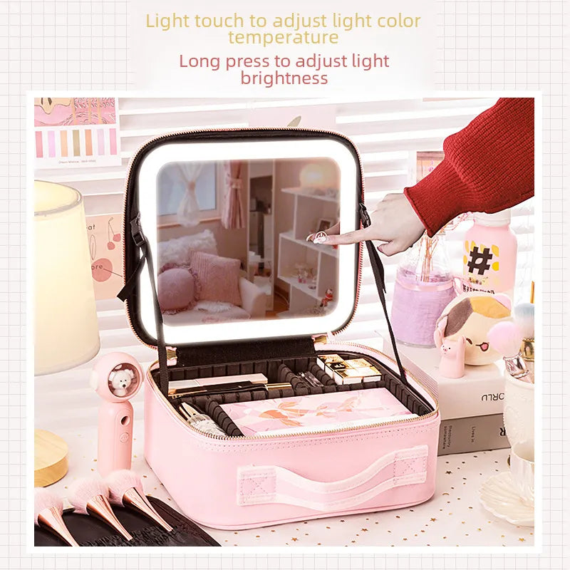 Estuche de Maquillaje + Espejo Luminoso - Maquillaje Perfecto en Cualquier Lugar