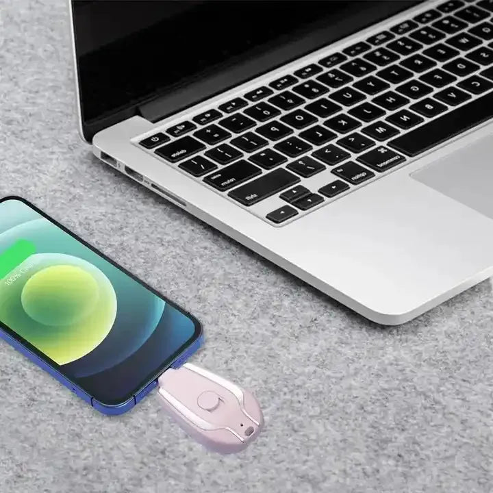 Cargador Portátil BatterKey™ - Ultra Rápido y Compacto (Para iPhone y Android)