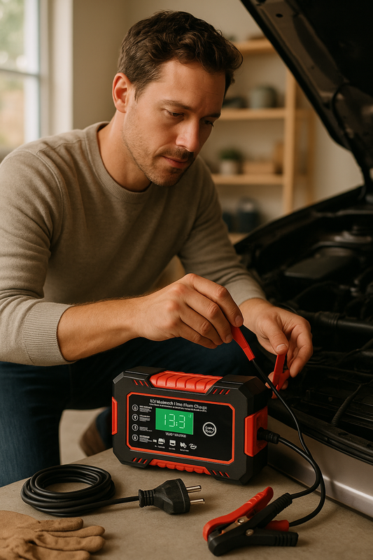 Cargador Inteligente de Batería Auto 12V 6A - Reparación y Mantenimiento