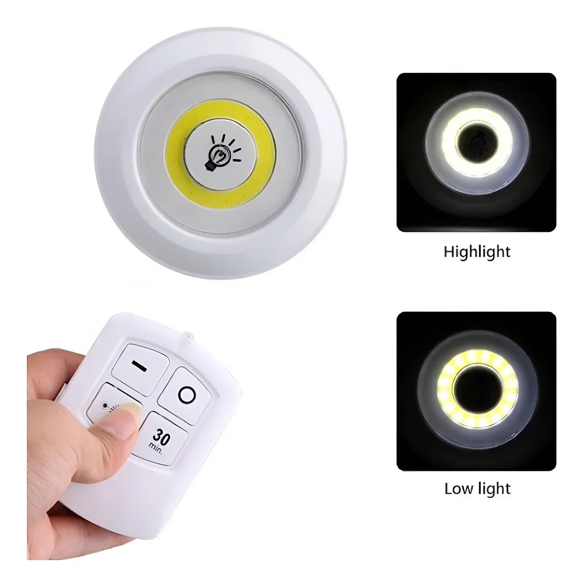 Set Lámpara de Emergencia LED con Control Remoto – Luz inalámbrica y versátil
