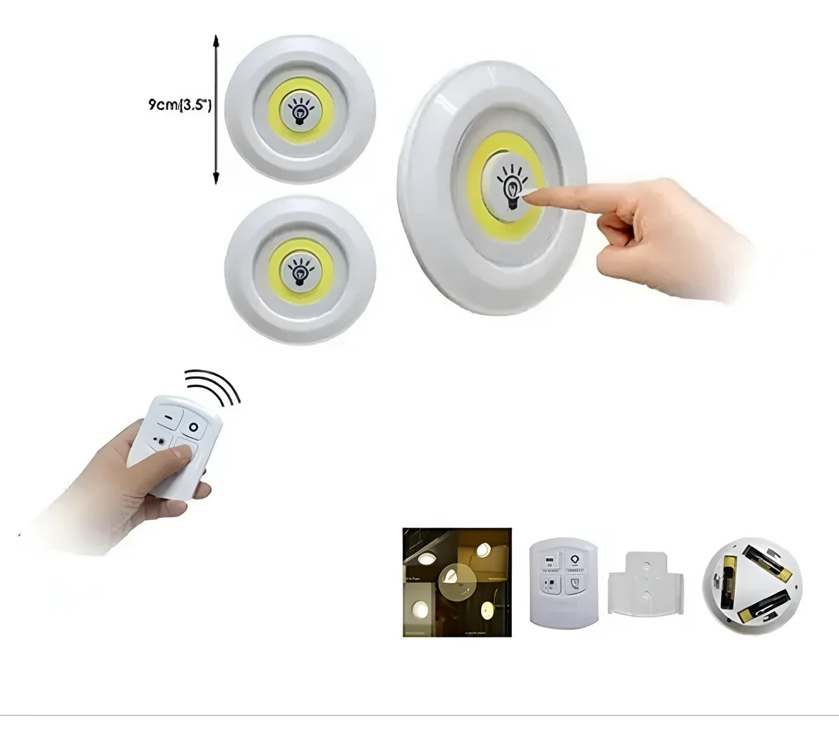 Set Lámpara de Emergencia LED con Control Remoto – Luz inalámbrica y versátil