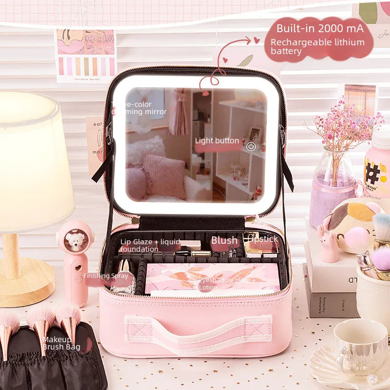Estuche de Maquillaje + Espejo Luminoso - Maquillaje Perfecto en Cualquier Lugar