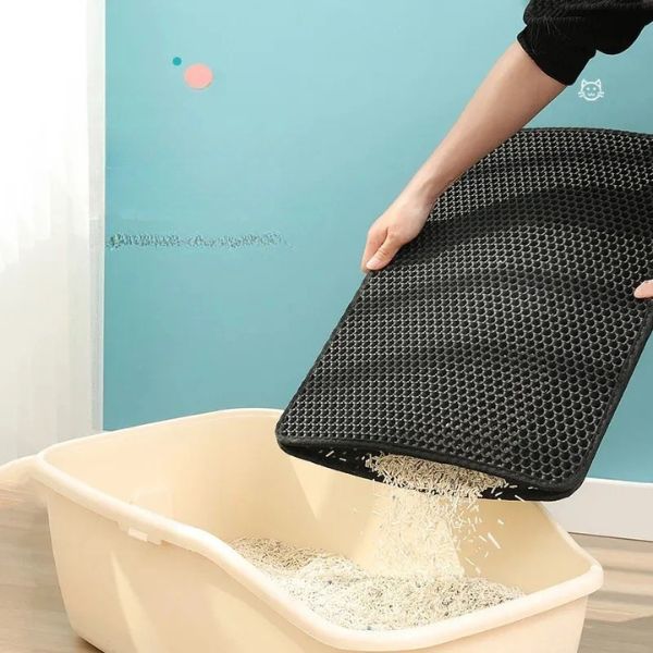 Alfombra Antideslizante para Atrapar Arena para Gatos – Fácil de Limpiar y Protección Completa