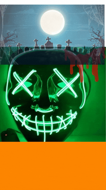 Máscara de Luz LED La Purga para Halloween – Disfraz Luminoso