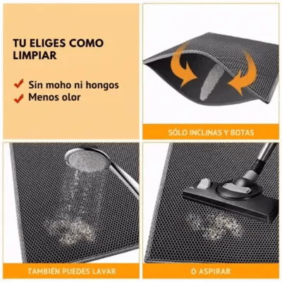 Alfombra Antideslizante para Atrapar Arena para Gatos – Fácil de Limpiar y Protección Completa